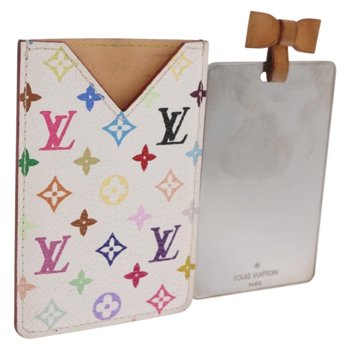 LOUIS VUITTON Monogram Multicolor Etui Hand Mirror White M92651 LV Auth 209330A
