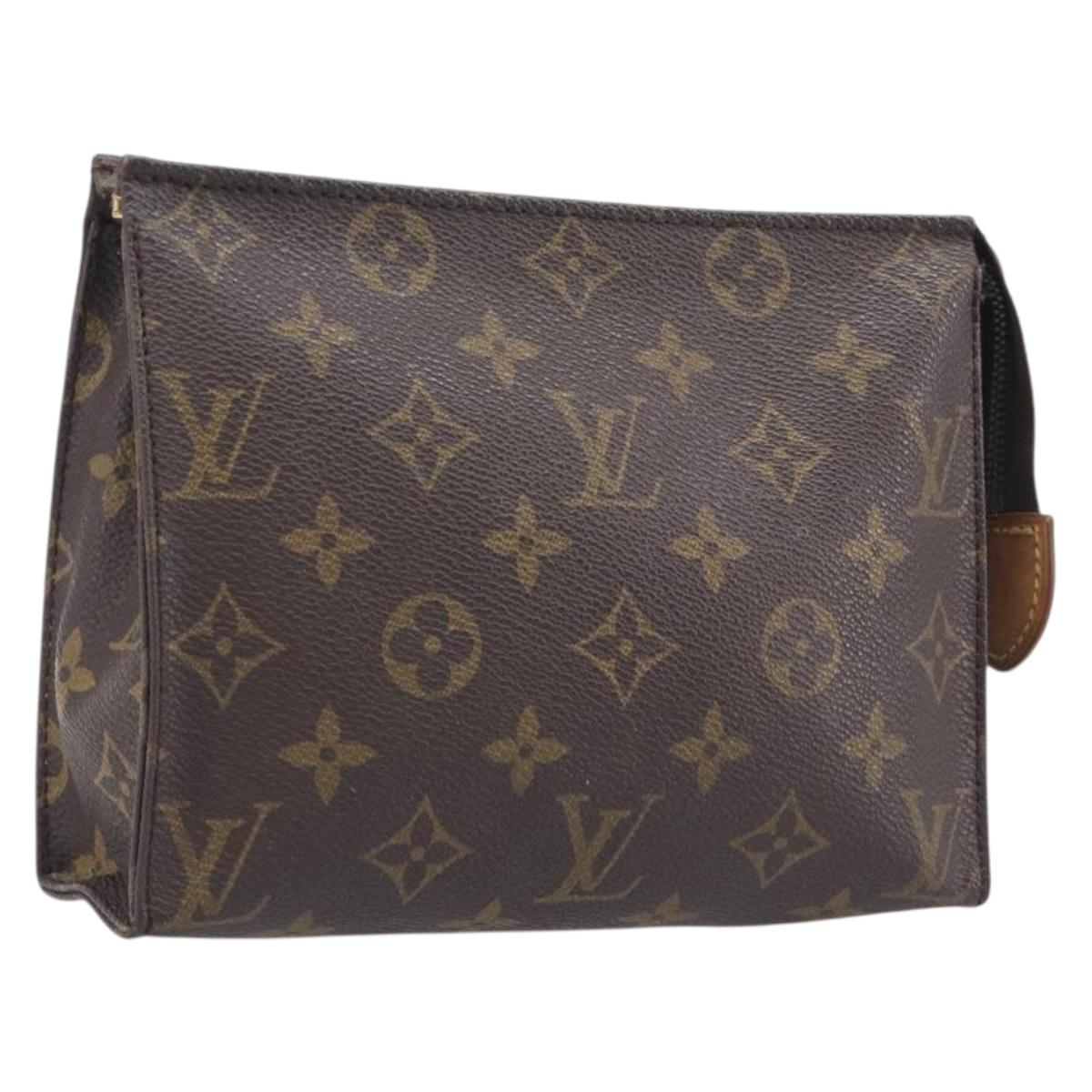 LOUIS VUITTON Monogram Poche Toilette 19 Pouch M47544 LV Auth 209334