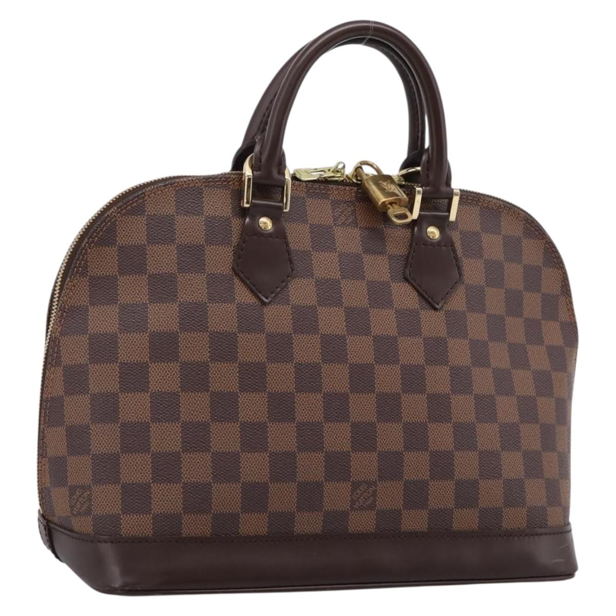 LOUIS VUITTON Damier Ebene Alma PM Hand Bag N53151 LV Auth 209337V