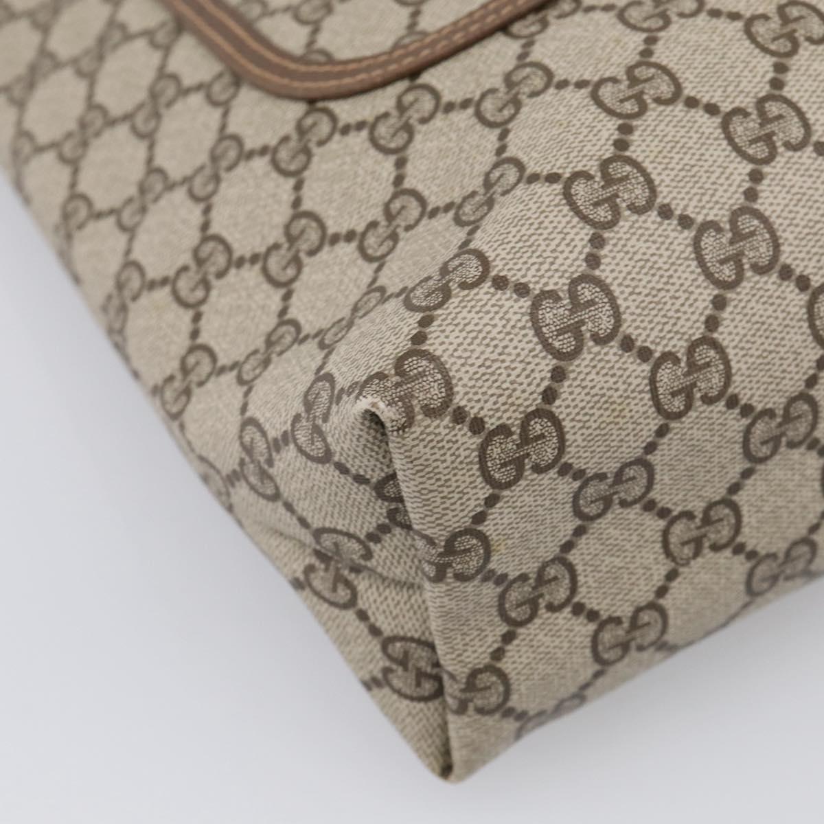 GUCCI GG Supreme Web Sherry Line Tote Bag PVC Beige 39 02 003 Auth 209366A