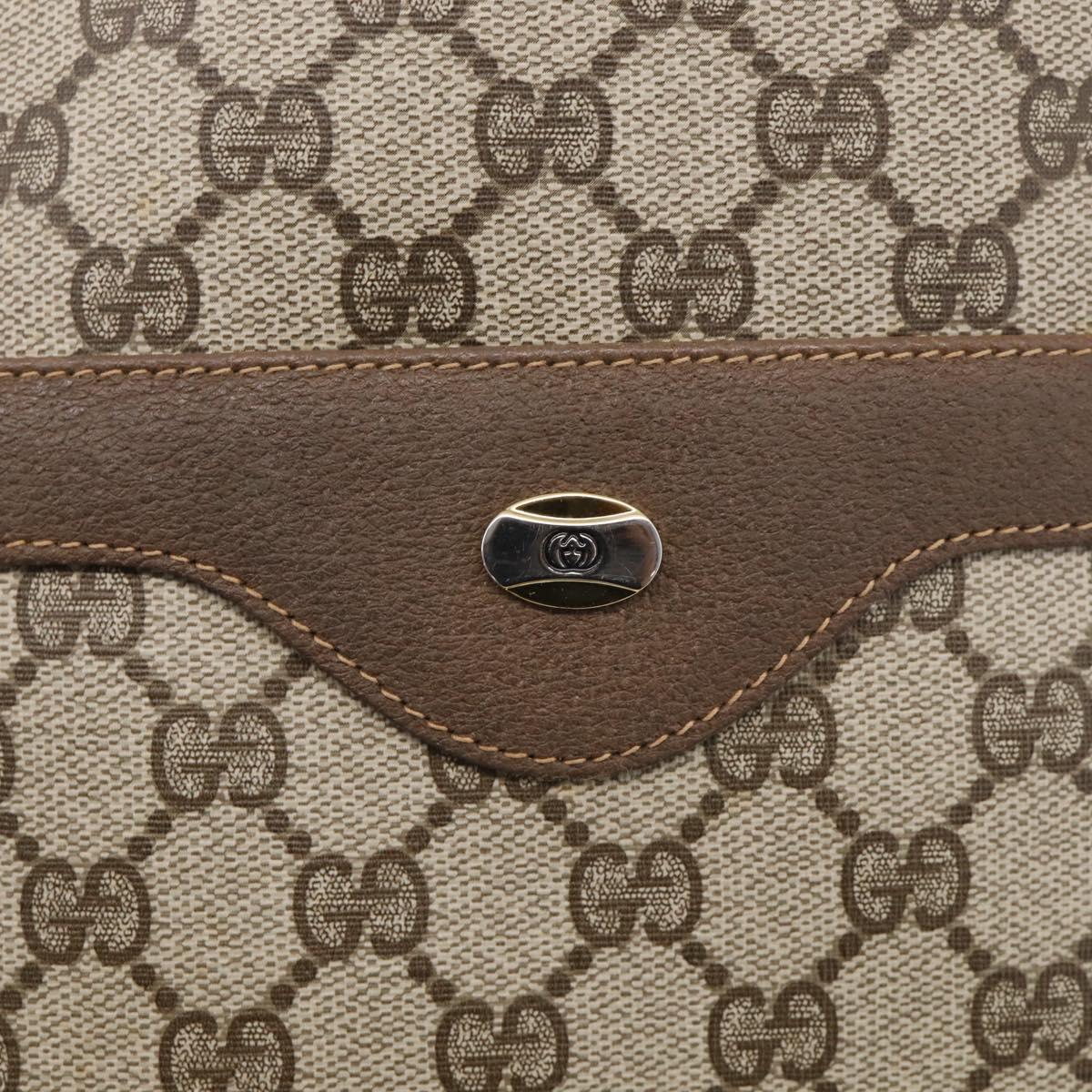 GUCCI GG Supreme Web Sherry Line Tote Bag PVC Beige 39 02 003 Auth 209366A