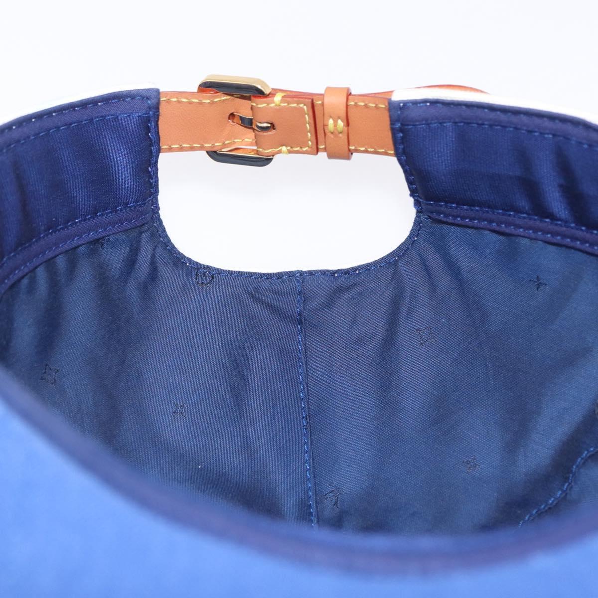LOUIS VUITTON Baseball Cap Cotton White Blue M8160M LV Auth 209375M