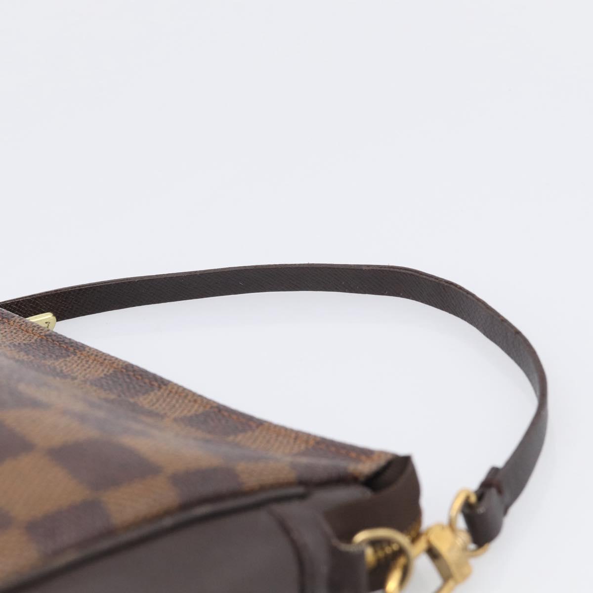 LOUIS VUITTON Damier Ebene Trousse Make Up Pouch N51982 LV Auth 209381A