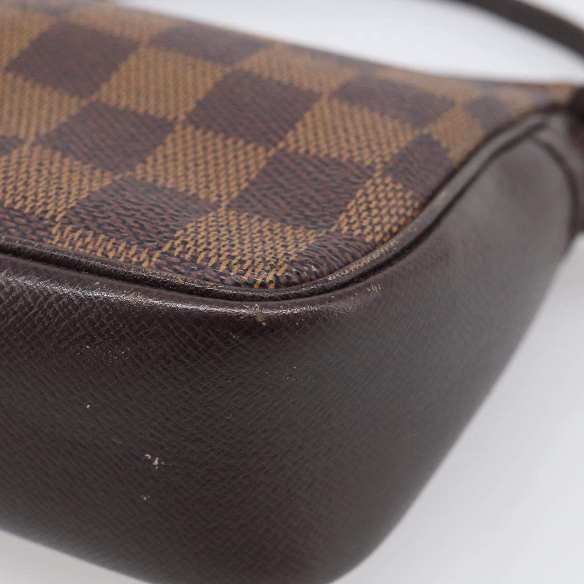 LOUIS VUITTON Damier Ebene Trousse Make Up Pouch N51982 LV Auth 209381A