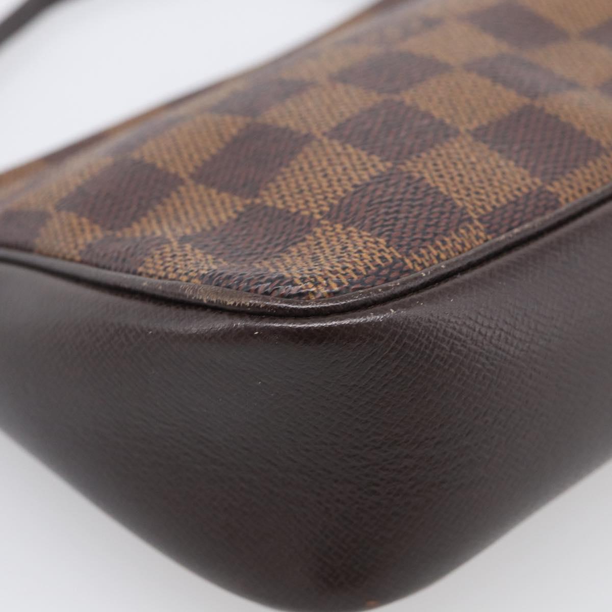 LOUIS VUITTON Damier Ebene Trousse Make Up Pouch N51982 LV Auth 209381A