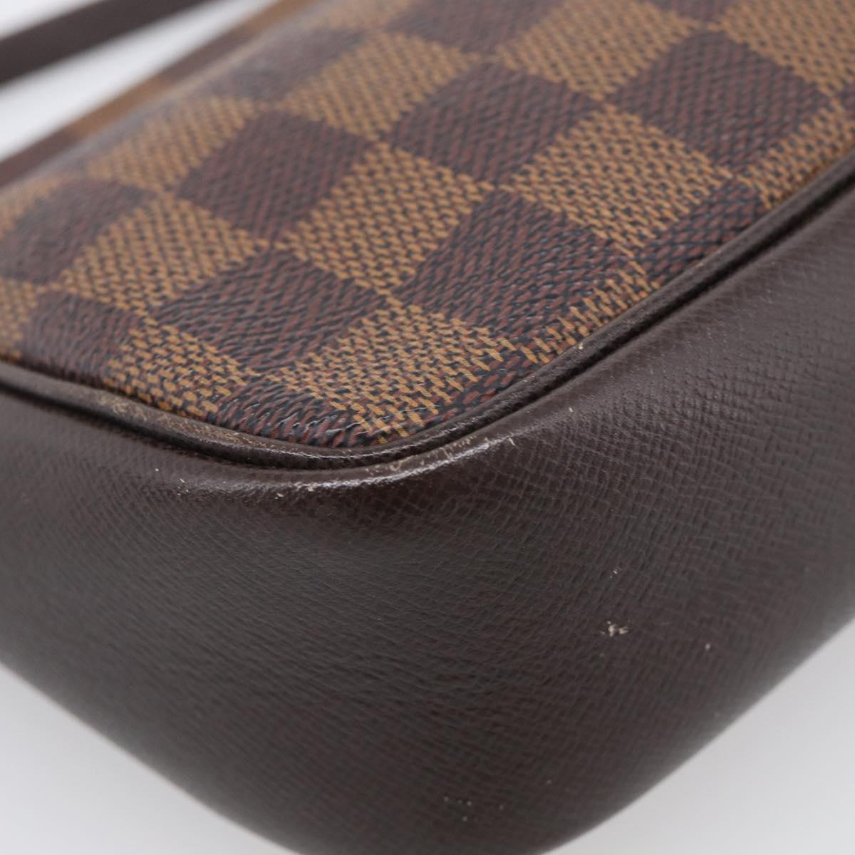 LOUIS VUITTON Damier Ebene Trousse Make Up Pouch N51982 LV Auth 209381A