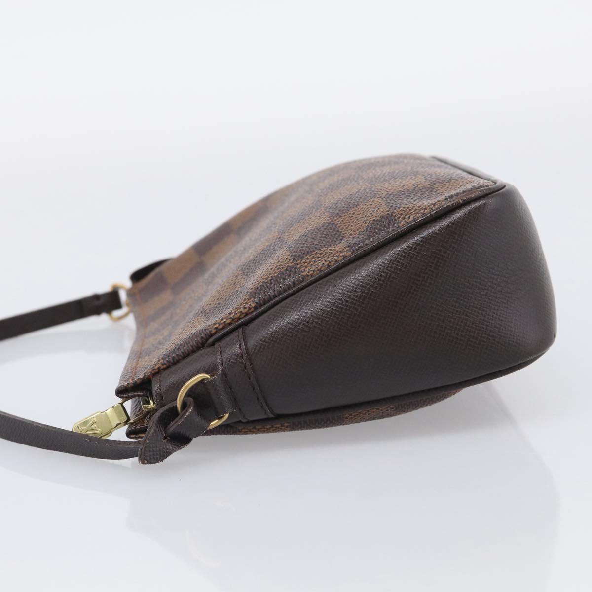 LOUIS VUITTON Damier Ebene Trousse Make Up Pouch N51982 LV Auth 209381A