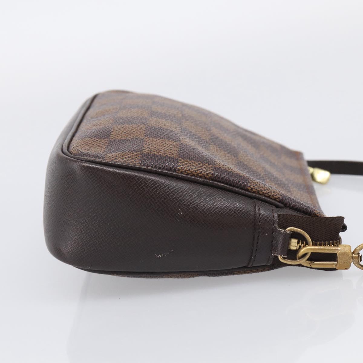 LOUIS VUITTON Damier Ebene Trousse Make Up Pouch N51982 LV Auth 209381A