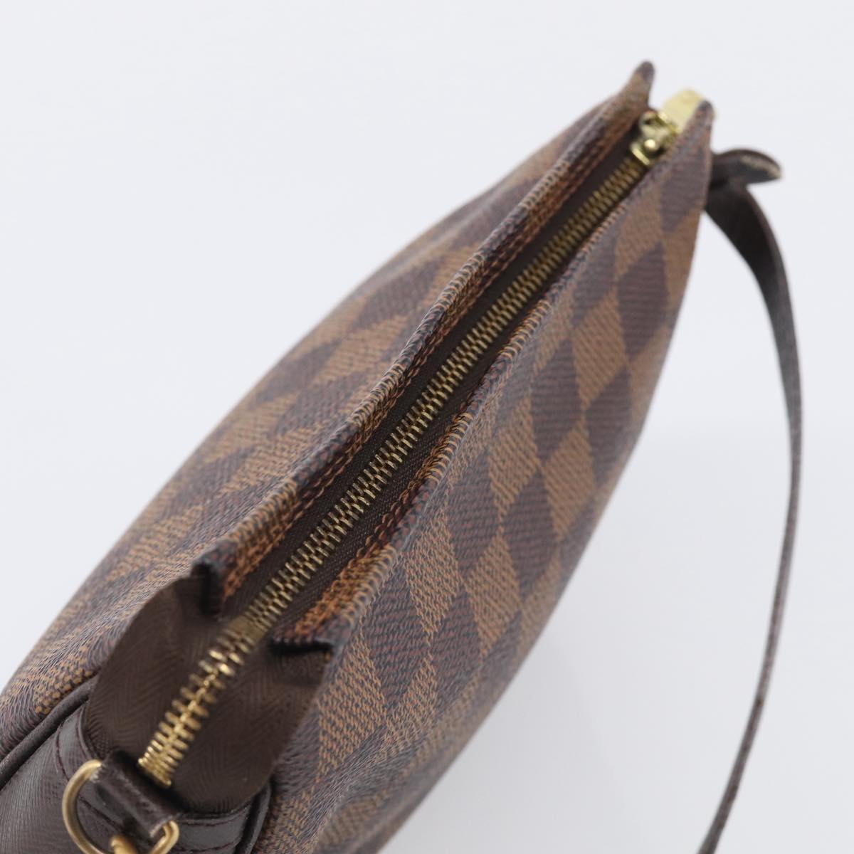 LOUIS VUITTON Damier Ebene Trousse Make Up Pouch N51982 LV Auth 209381A