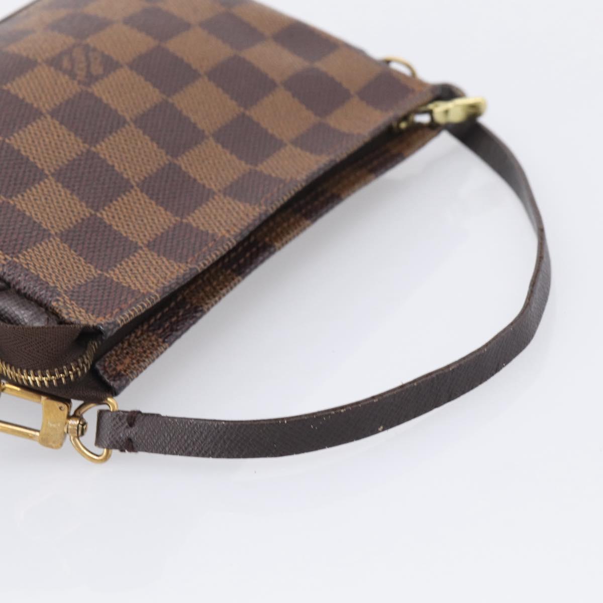 LOUIS VUITTON Damier Ebene Trousse Make Up Pouch N51982 LV Auth 209381A