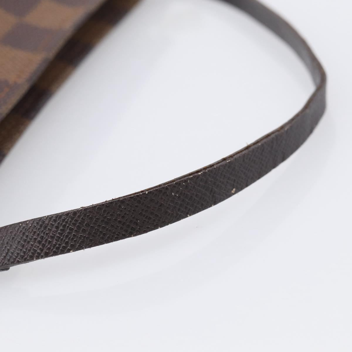 LOUIS VUITTON Damier Ebene Trousse Make Up Pouch N51982 LV Auth 209381A