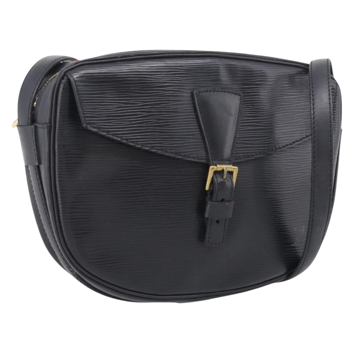 LOUIS VUITTON Epi Jeune Fille MM Shoulder Bag Black M52152 LV Auth 209386