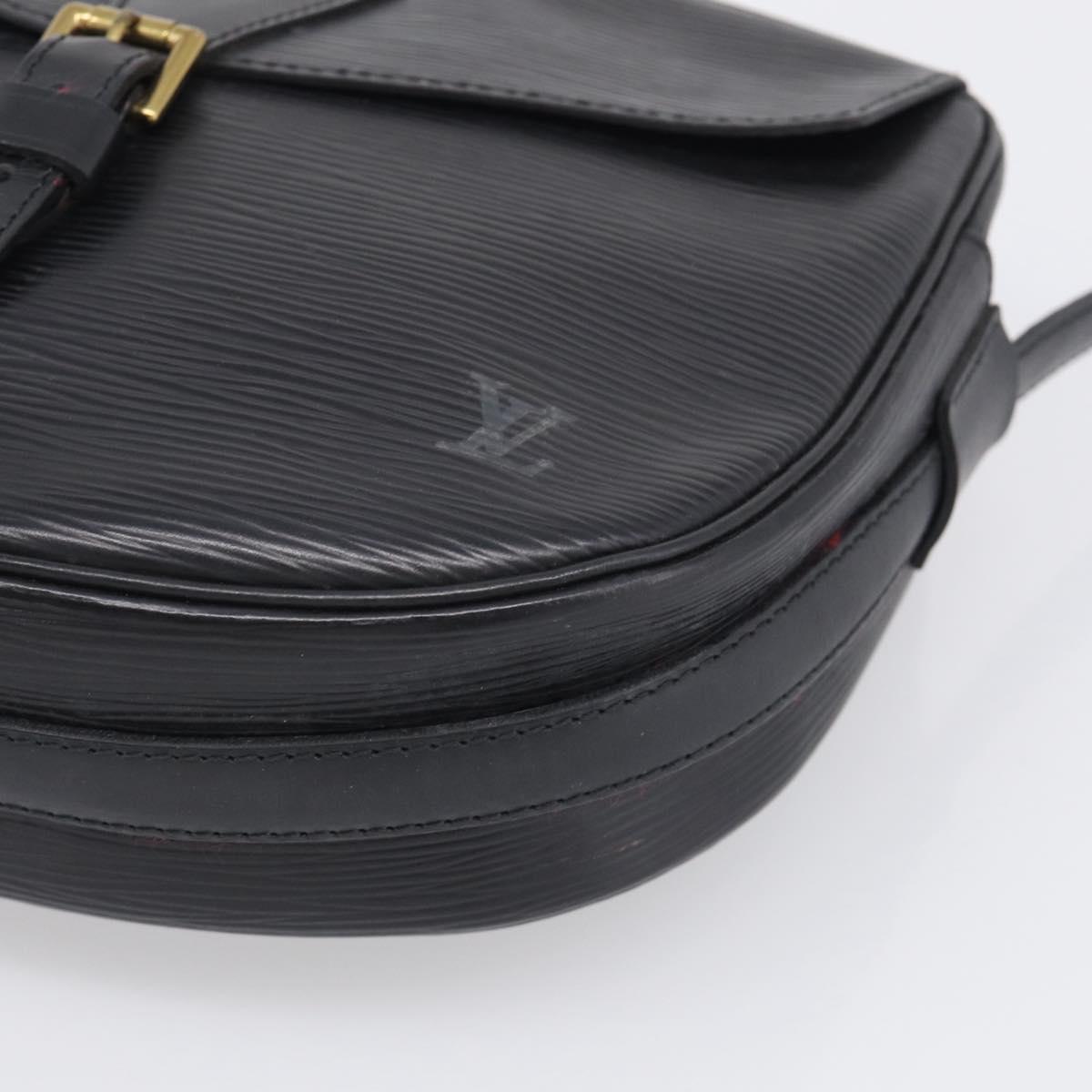 LOUIS VUITTON Epi Jeune Fille MM Shoulder Bag Black M52152 LV Auth 209386