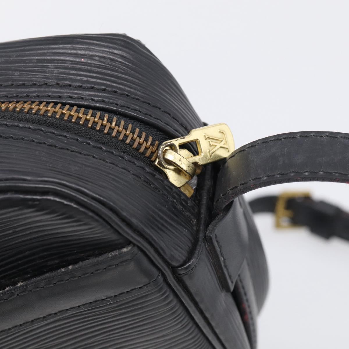 LOUIS VUITTON Epi Jeune Fille MM Shoulder Bag Black M52152 LV Auth 209386