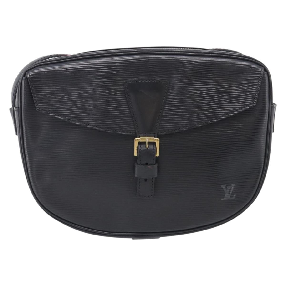 LOUIS VUITTON Epi Jeune Fille MM Shoulder Bag Black M52152 LV Auth 209386