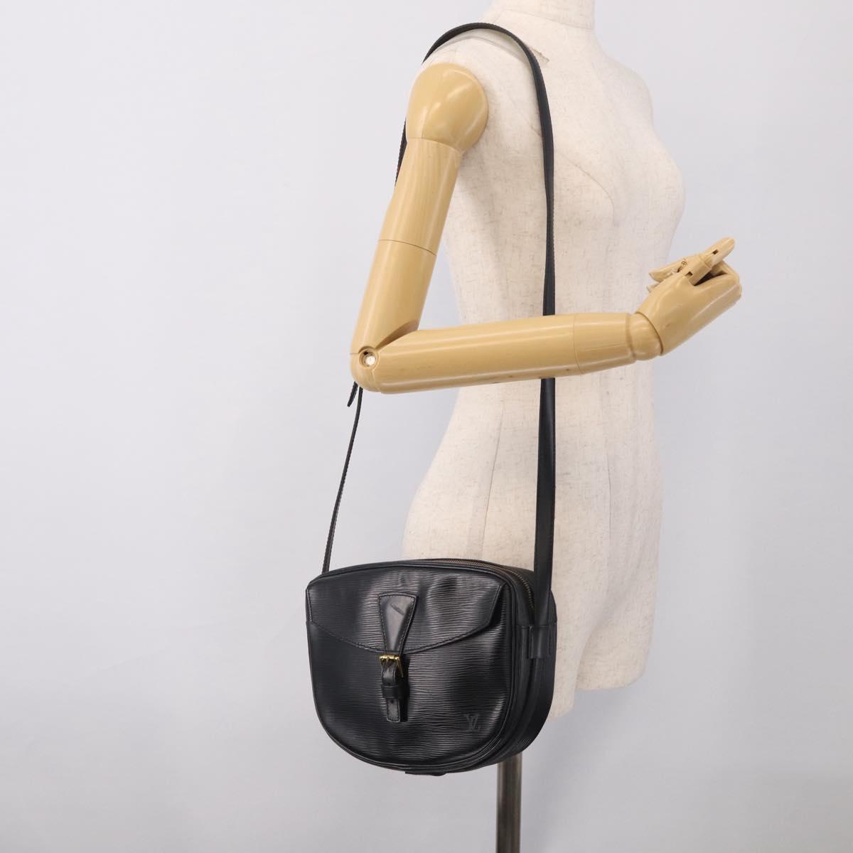 LOUIS VUITTON Epi Jeune Fille MM Shoulder Bag Black M52152 LV Auth 209386