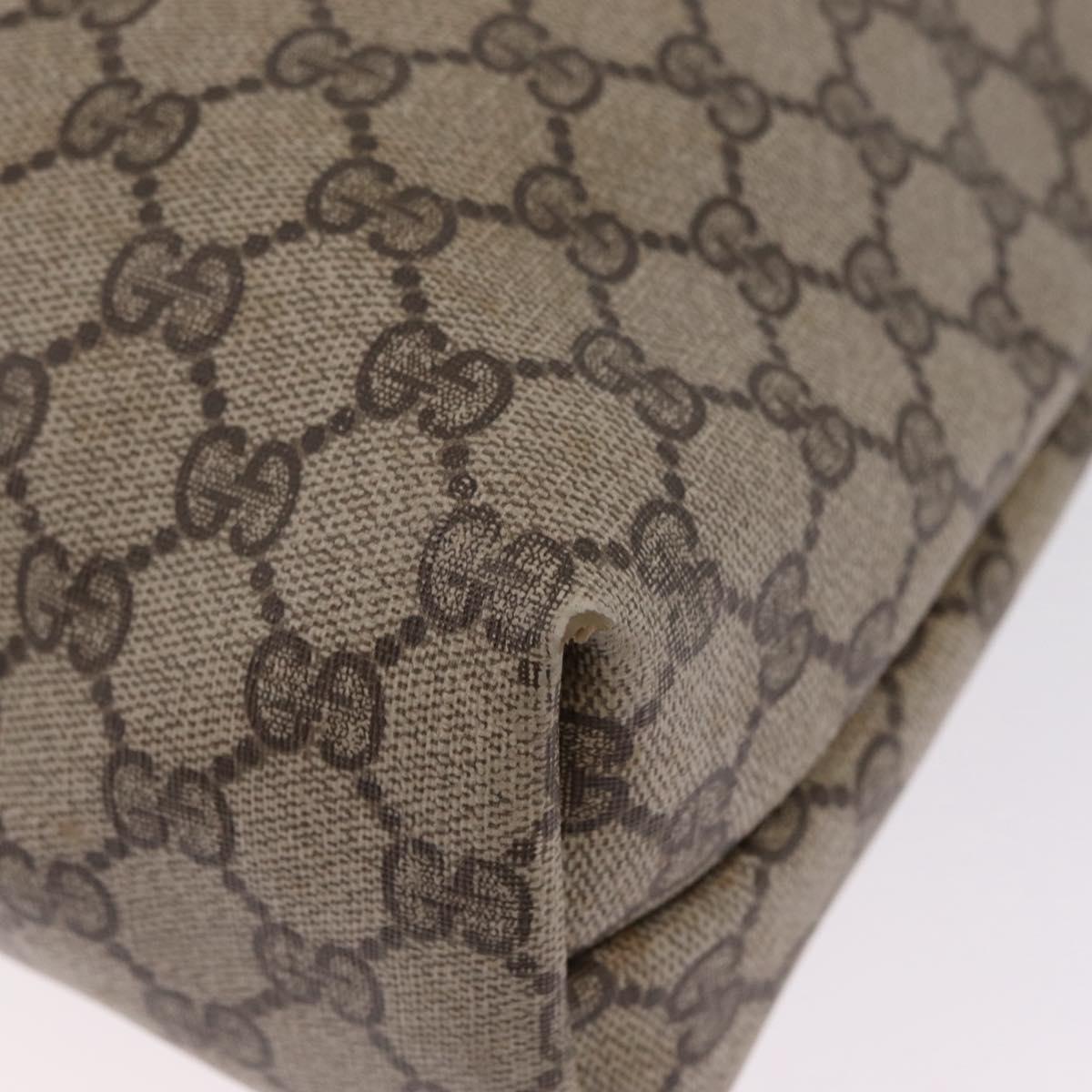 GUCCI GG Supreme Web Sherry Line Tote Bag PVC Beige 39 02 003 Auth 209387