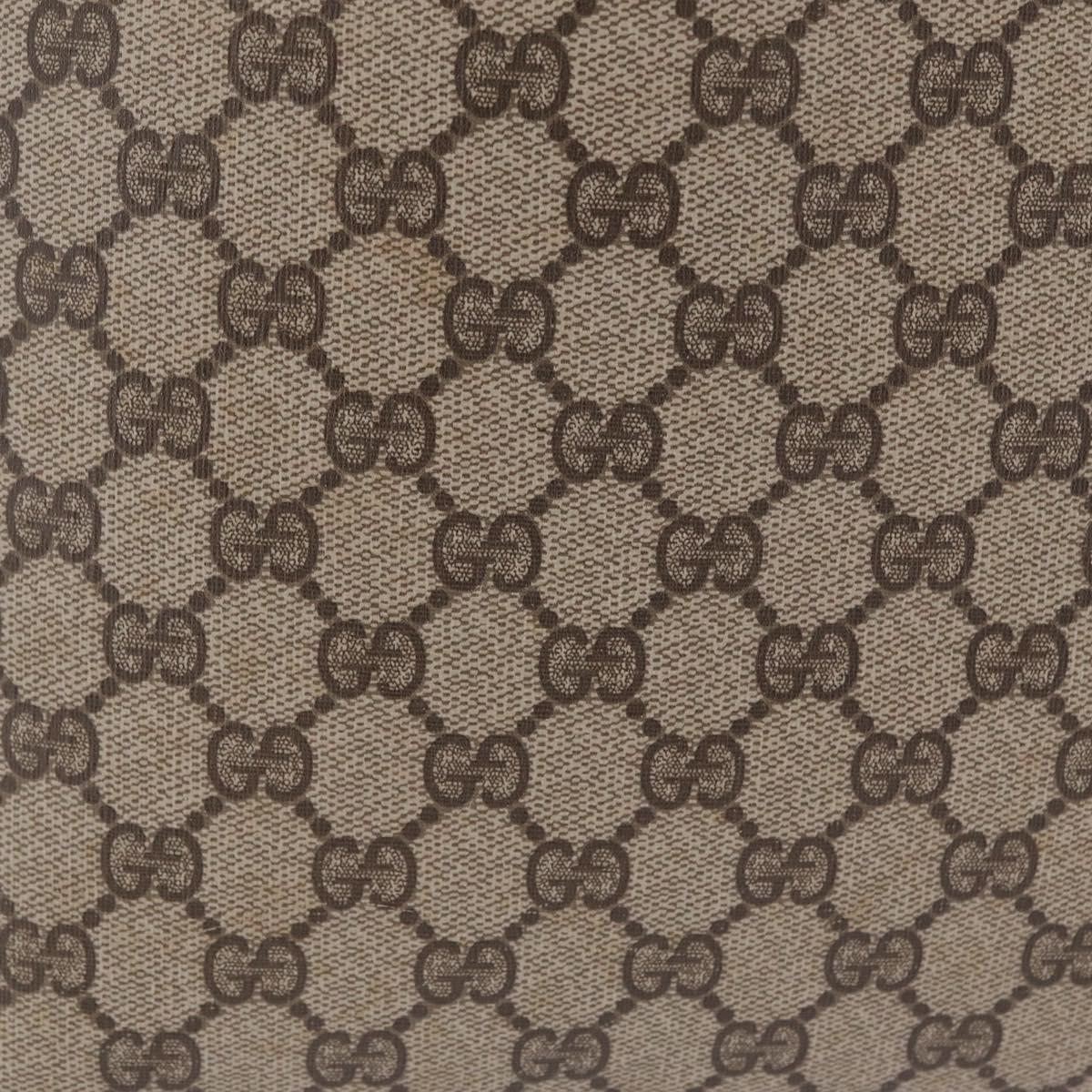 GUCCI GG Supreme Web Sherry Line Tote Bag PVC Beige 39 02 003 Auth 209387
