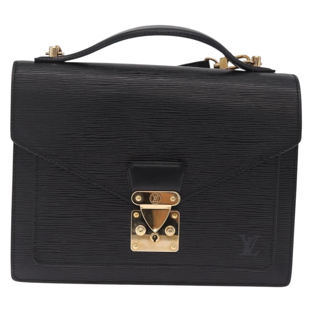 LOUIS VUITTON Epi Monceau 28 Hand Bag Black M52122 LV Auth 209393A