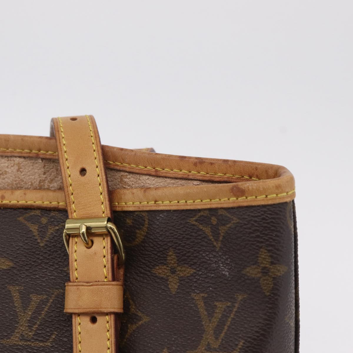 LOUIS VUITTON Monogram Bucket GM Shoulder Bag M42236 LV Auth 209397