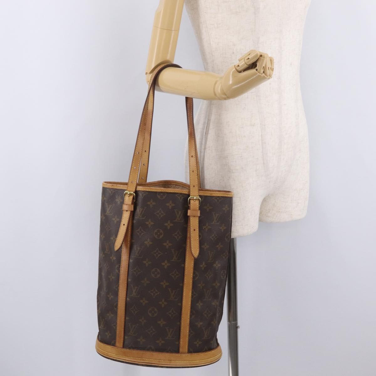 LOUIS VUITTON Monogram Bucket GM Shoulder Bag M42236 LV Auth 209397