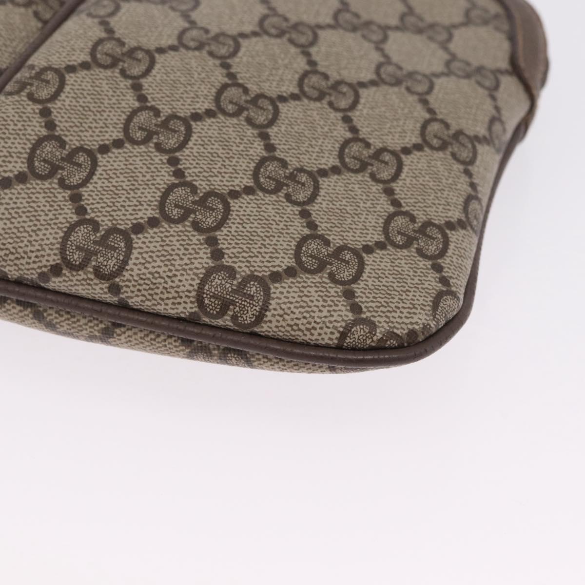 GUCCI GG Supreme Web Sherry Line Shoulder Bag PVC Beige 904 02 047 Auth 209405