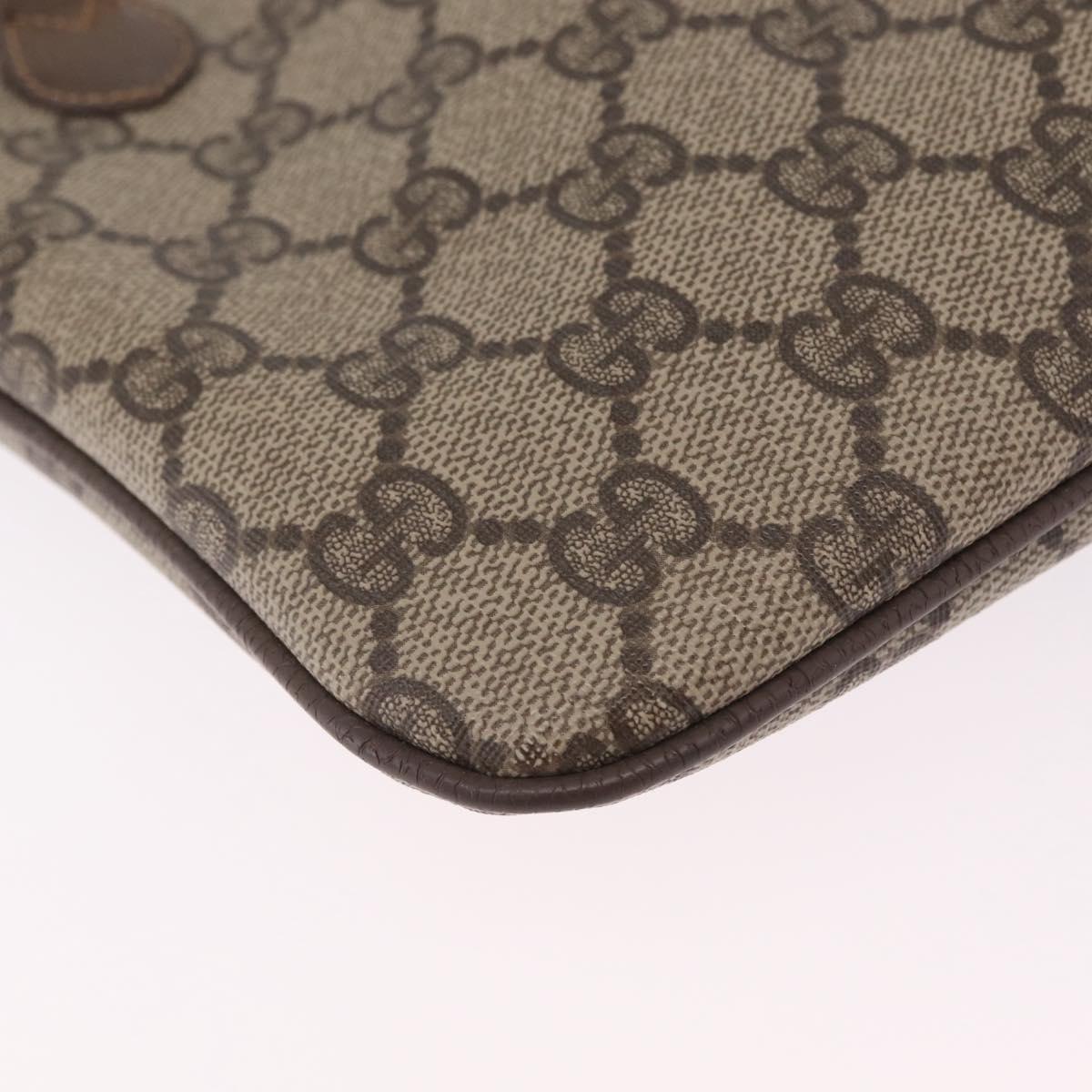 GUCCI GG Supreme Web Sherry Line Shoulder Bag PVC Beige 904 02 047 Auth 209405