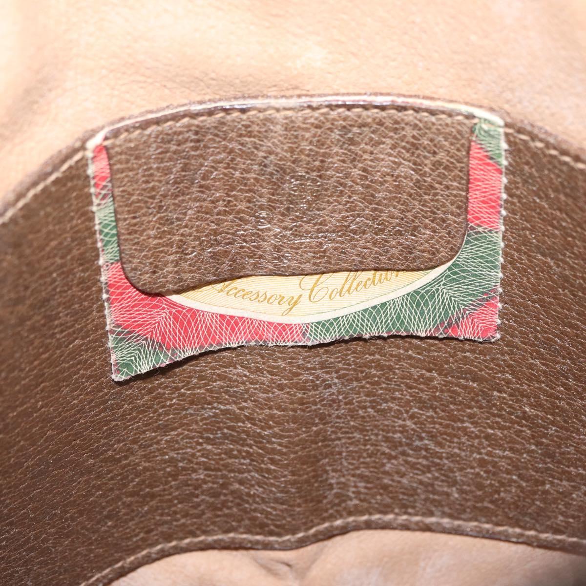 GUCCI GG Supreme Web Sherry Line Shoulder Bag PVC Beige 904 02 047 Auth 209405