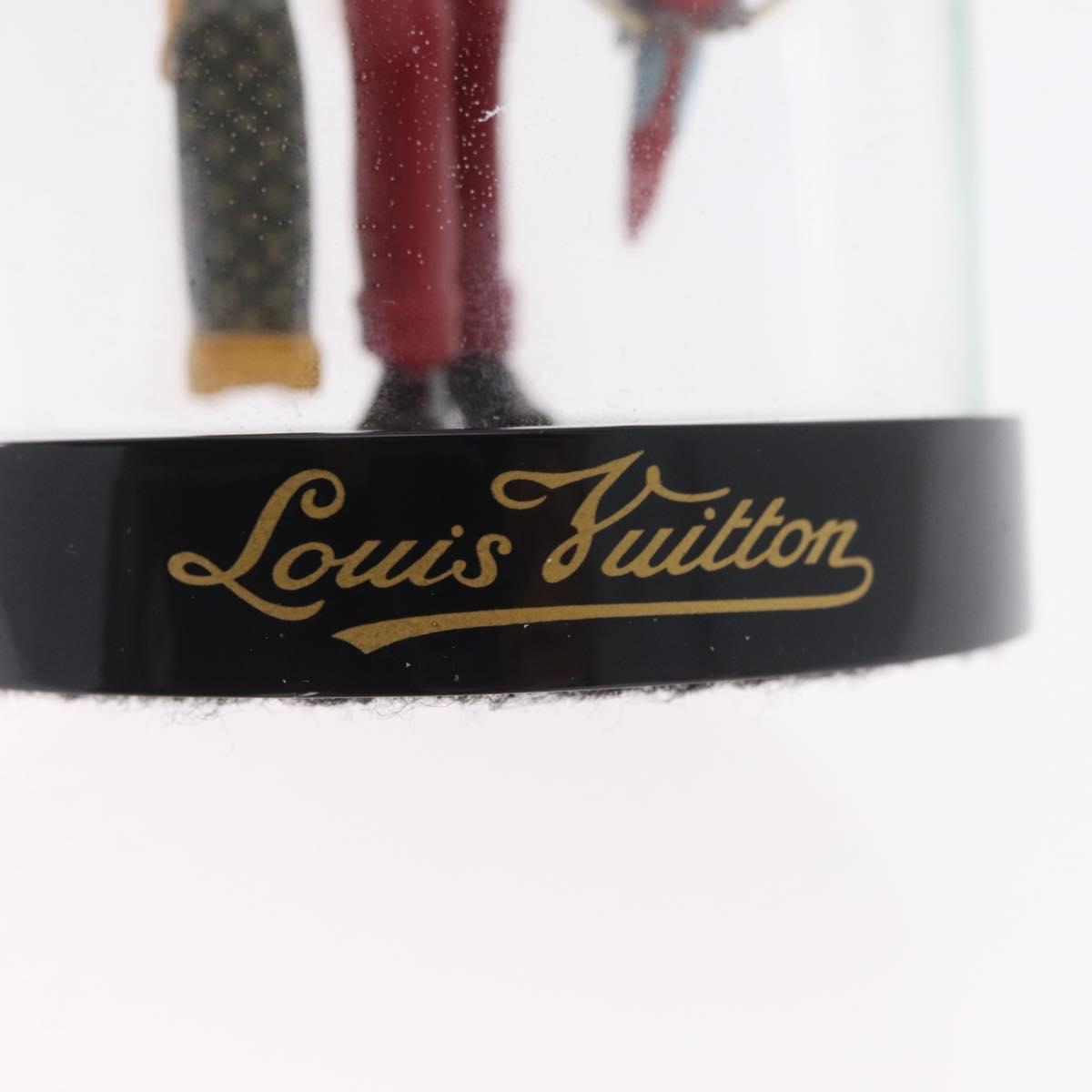 LOUIS VUITTON Pageboy Snow Globe Glass Red Clear LV Auth 209411A