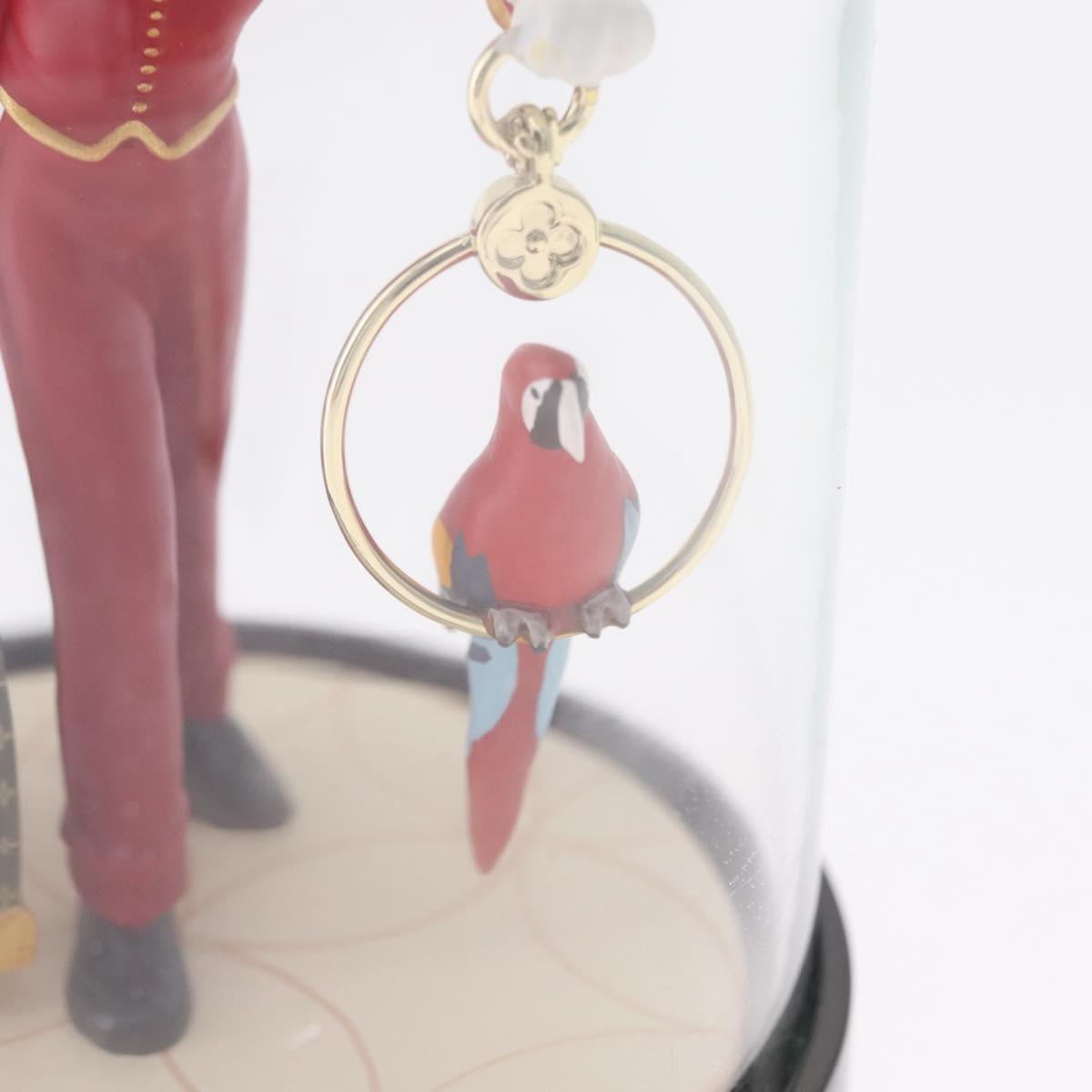 LOUIS VUITTON Pageboy Snow Globe Glass Red Clear LV Auth 209411A