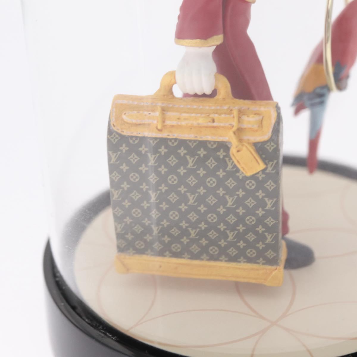 LOUIS VUITTON Pageboy Snow Globe Glass Red Clear LV Auth 209411A