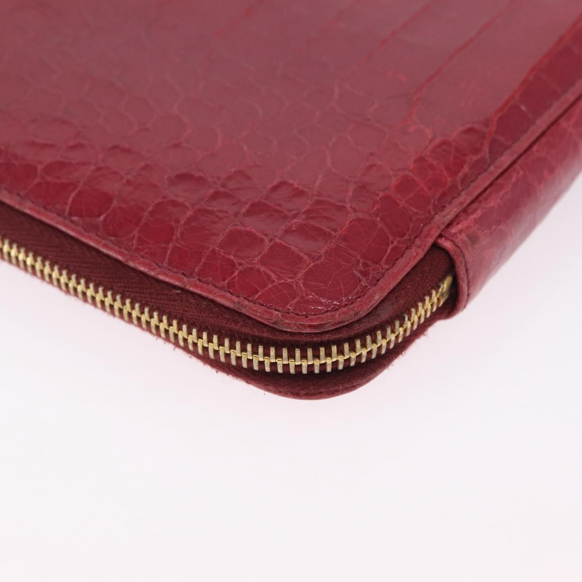 Miu Miu Clutch Bag Leather Pink Gold Auth 209426V