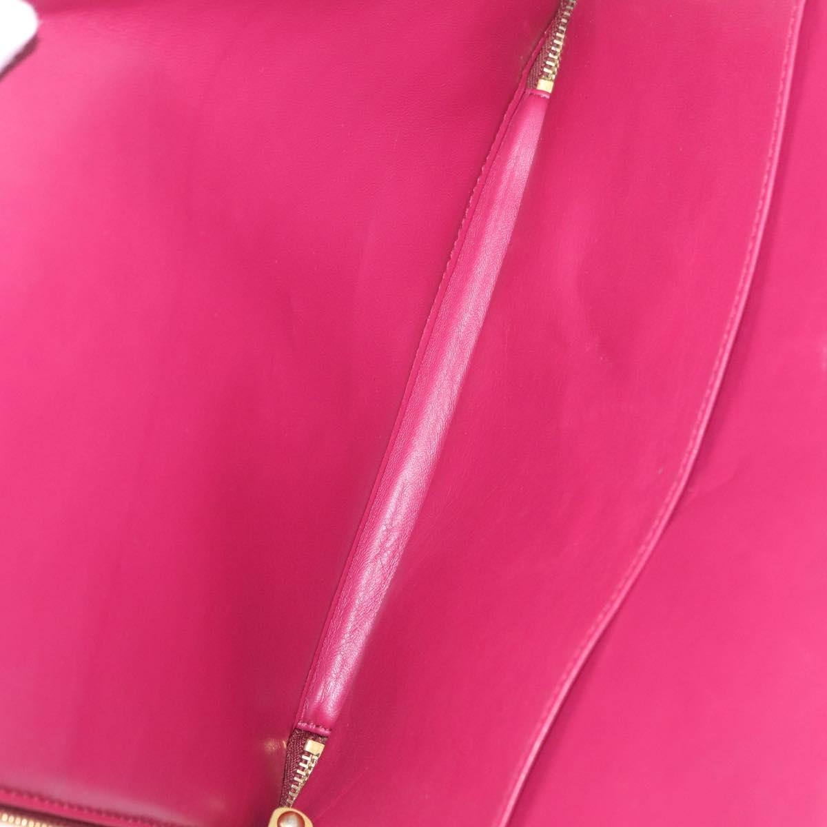 Miu Miu Clutch Bag Leather Pink Gold Auth 209426V
