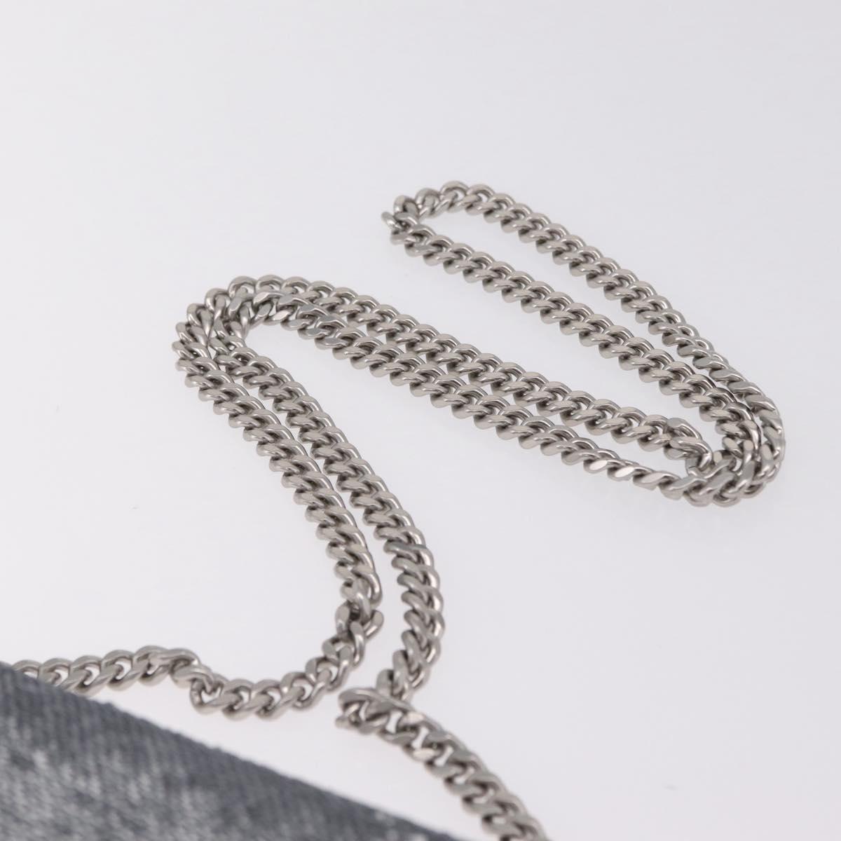 Balenciaga Hourglass Chain Bag Leather Sequins Silver 720349 Auth 209427M