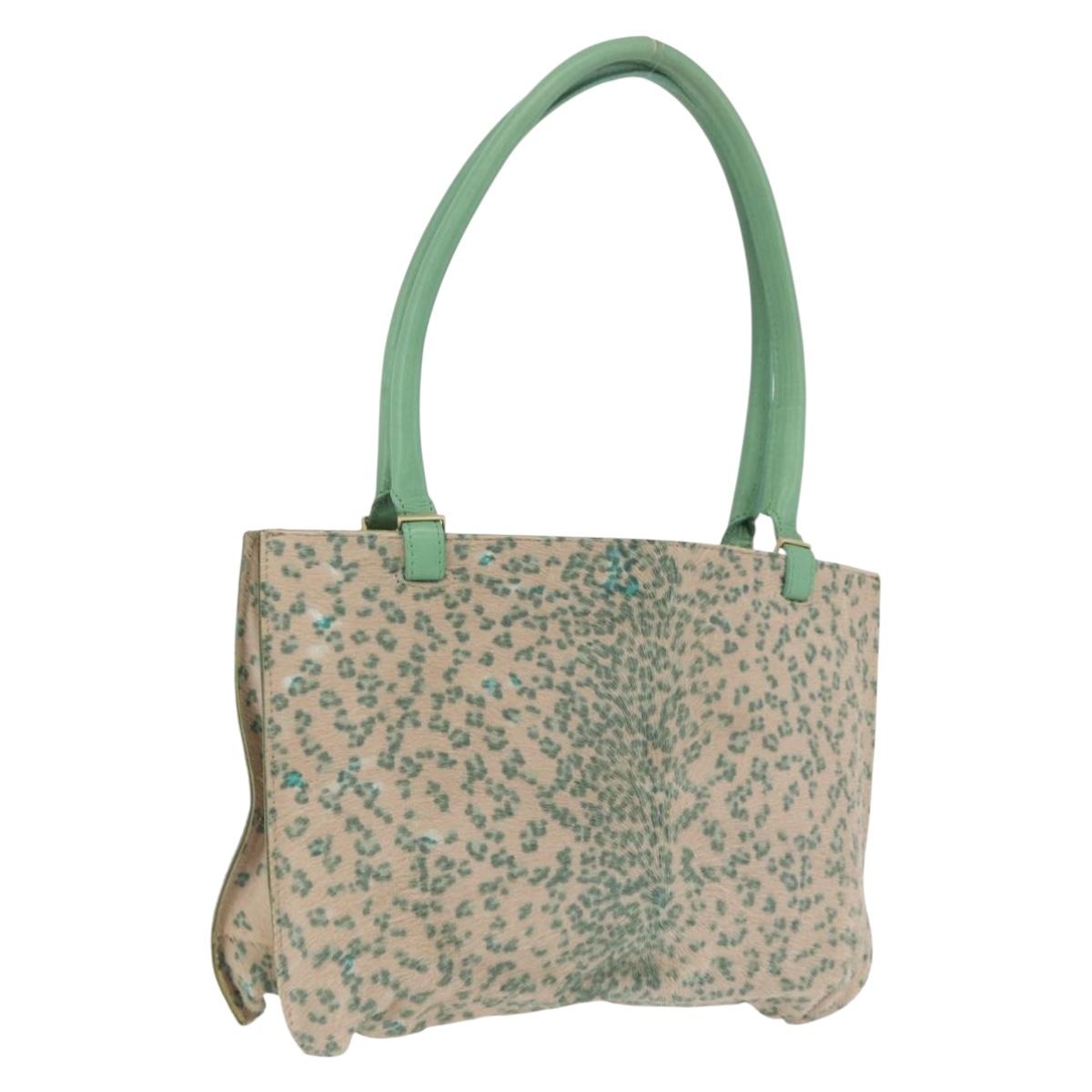 Bottega Veneta INTRECCIATO Tote Bag Harako leather Green Gold Auth 209434A