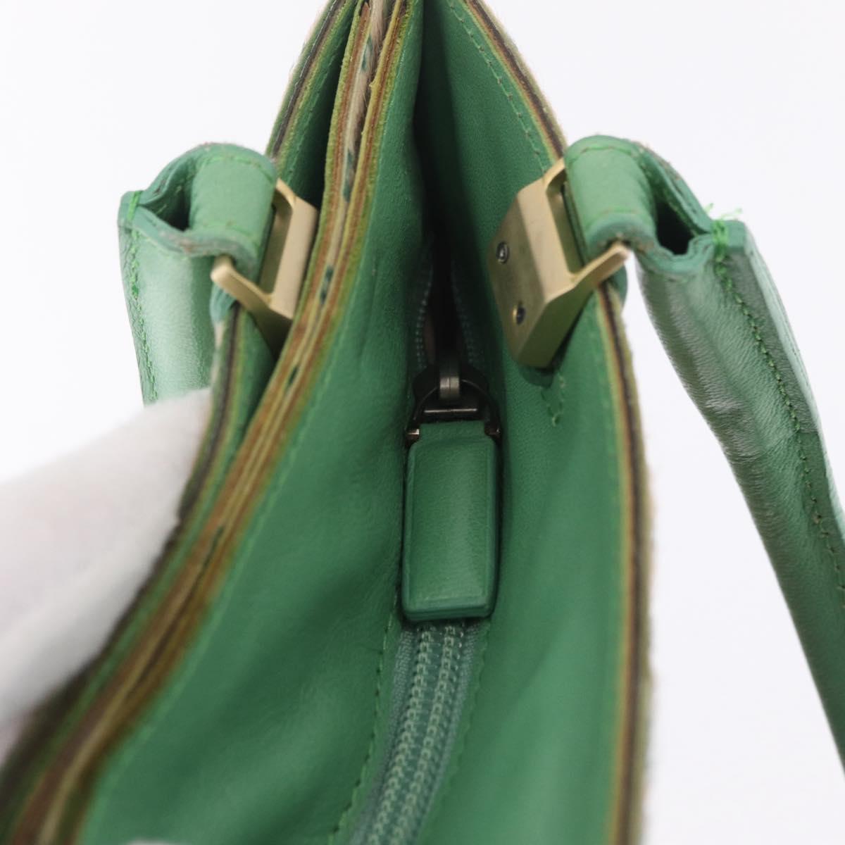 Bottega Veneta INTRECCIATO Tote Bag Harako leather Green Gold Auth 209434A