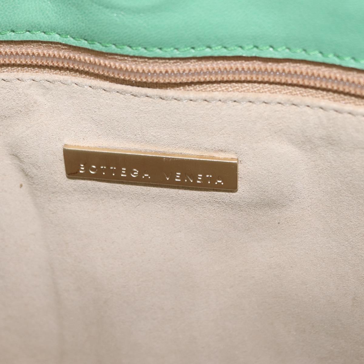 Bottega Veneta INTRECCIATO Tote Bag Harako leather Green Gold Auth 209434A