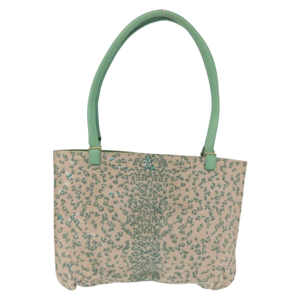 Bottega Veneta INTRECCIATO Tote Bag Harako leather Green Gold Auth 209434A