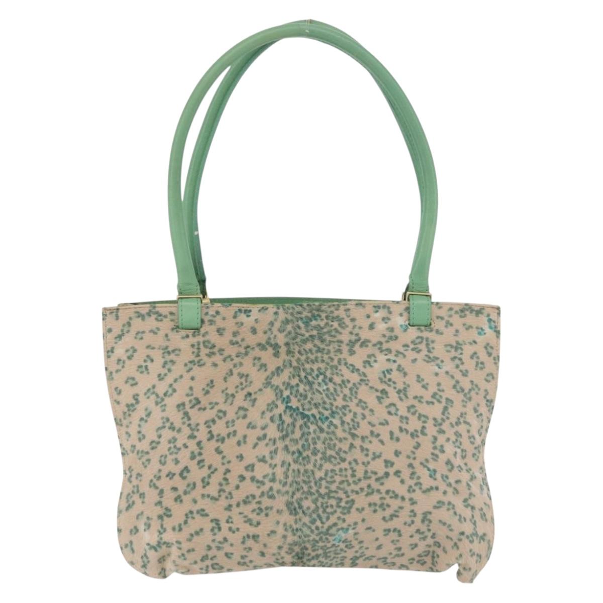 Bottega Veneta INTRECCIATO Tote Bag Harako leather Green Gold Auth 209434A