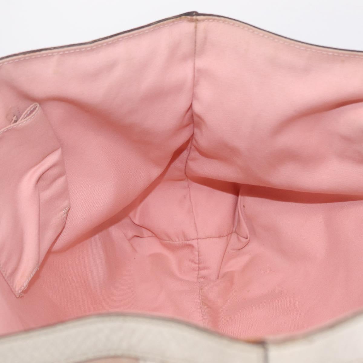 GUCCI GG Canvas Tote Bag Pink Gold 141472 Auth 209435