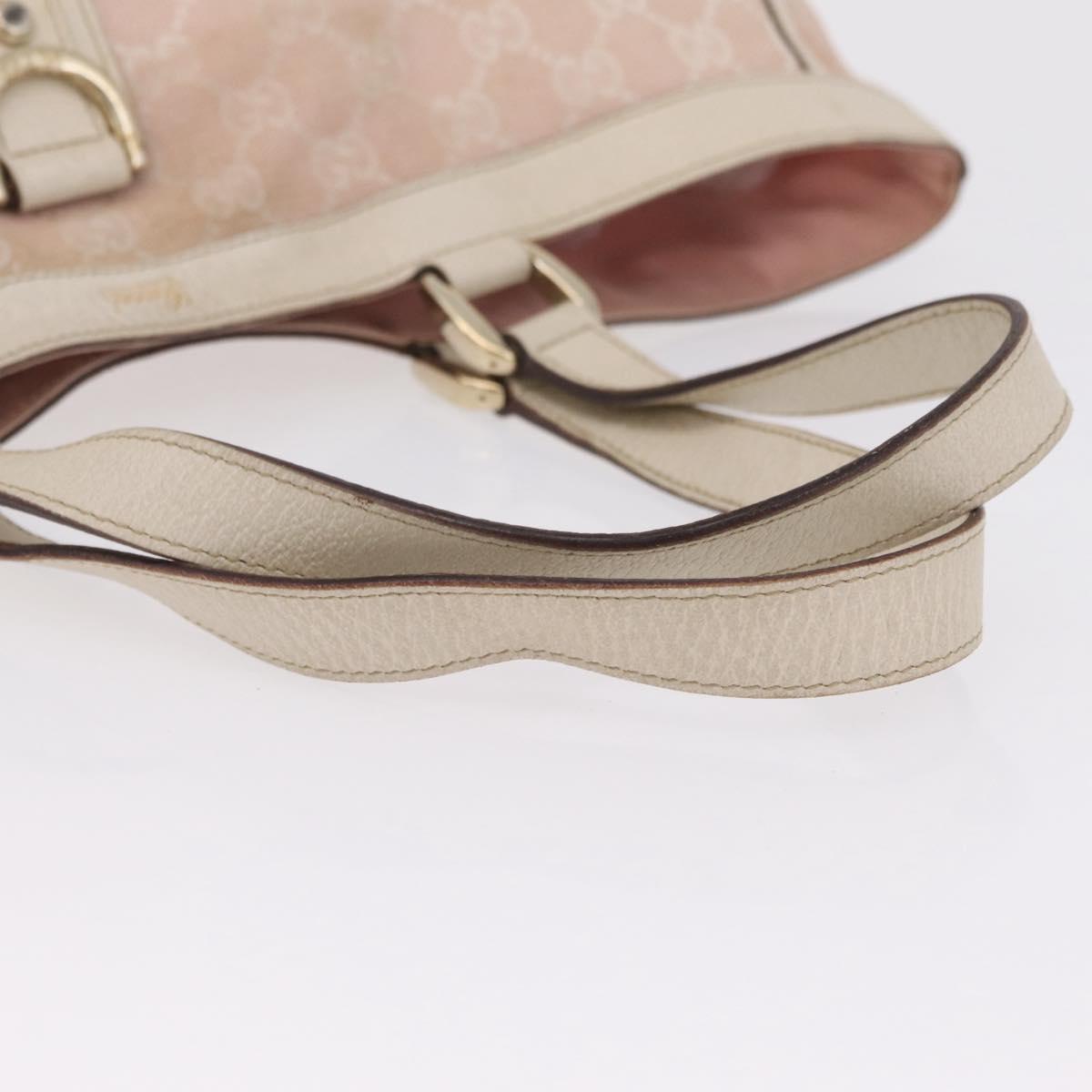 GUCCI GG Canvas Tote Bag Pink Gold 141472 Auth 209435