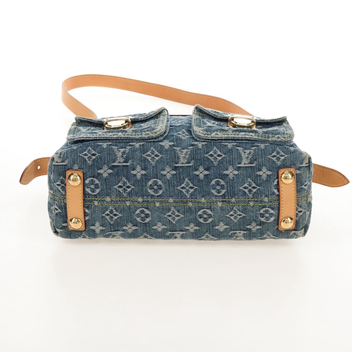 LOUIS VUITTON Monogram Denim Buggy PM Shoulder Bag Blue M95049 LV Auth 209440V