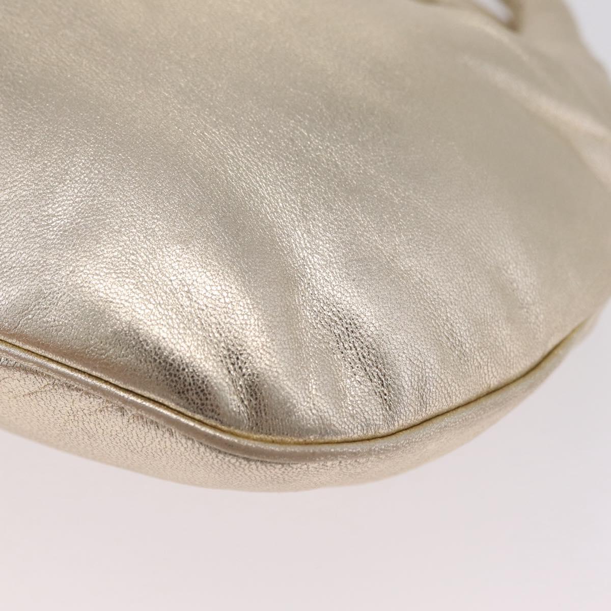 Miu Miu Hand Bag Leather Gold Auth 209441V
