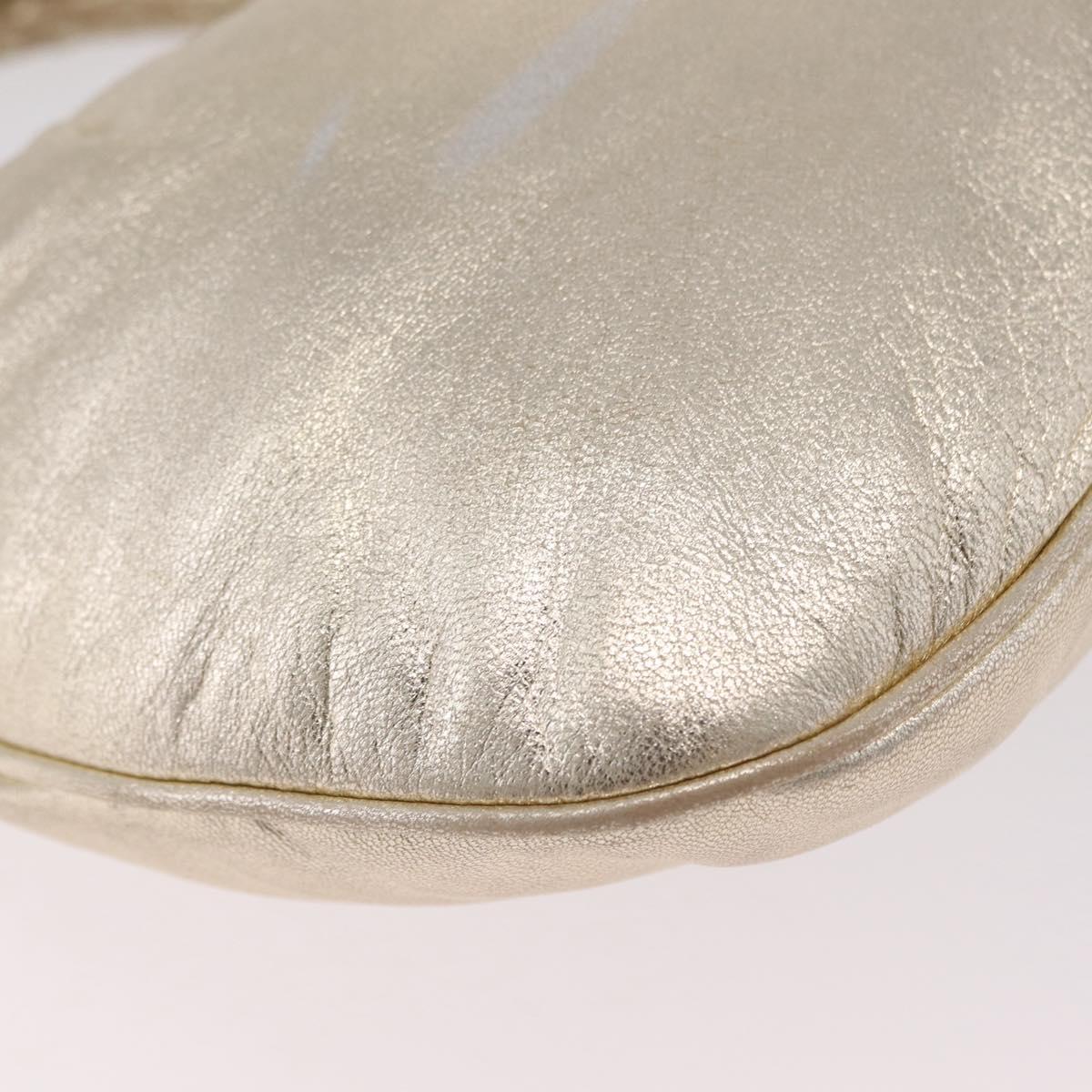 Miu Miu Hand Bag Leather Gold Auth 209441V