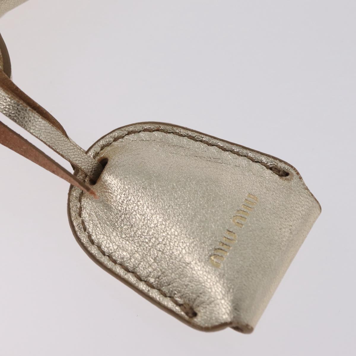 Miu Miu Hand Bag Leather Gold Auth 209441V