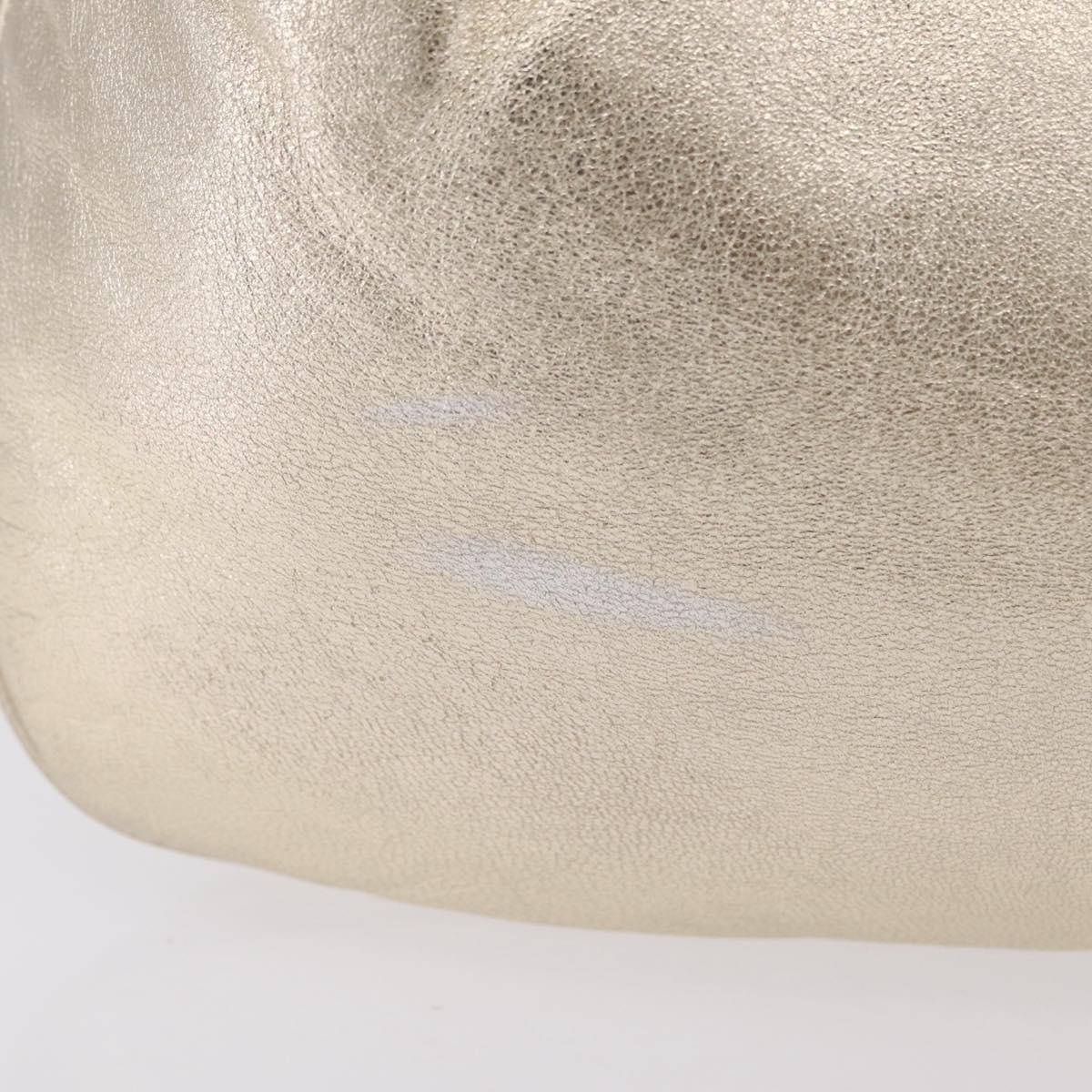 Miu Miu Hand Bag Leather Gold Auth 209441V