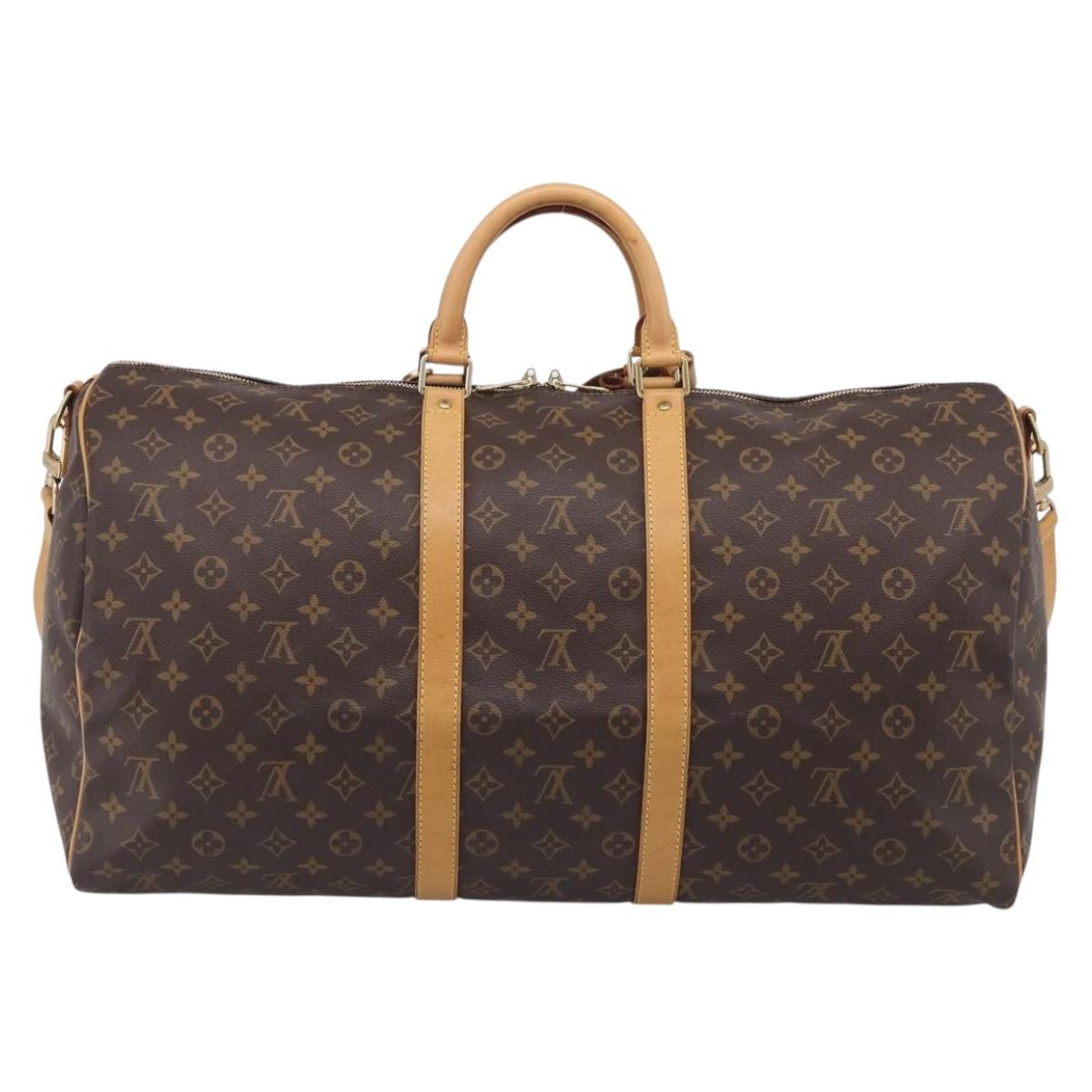 LOUIS VUITTON Monogram Keepall Bandouliere55 Boston Bag M41414 LV Auth 209443V