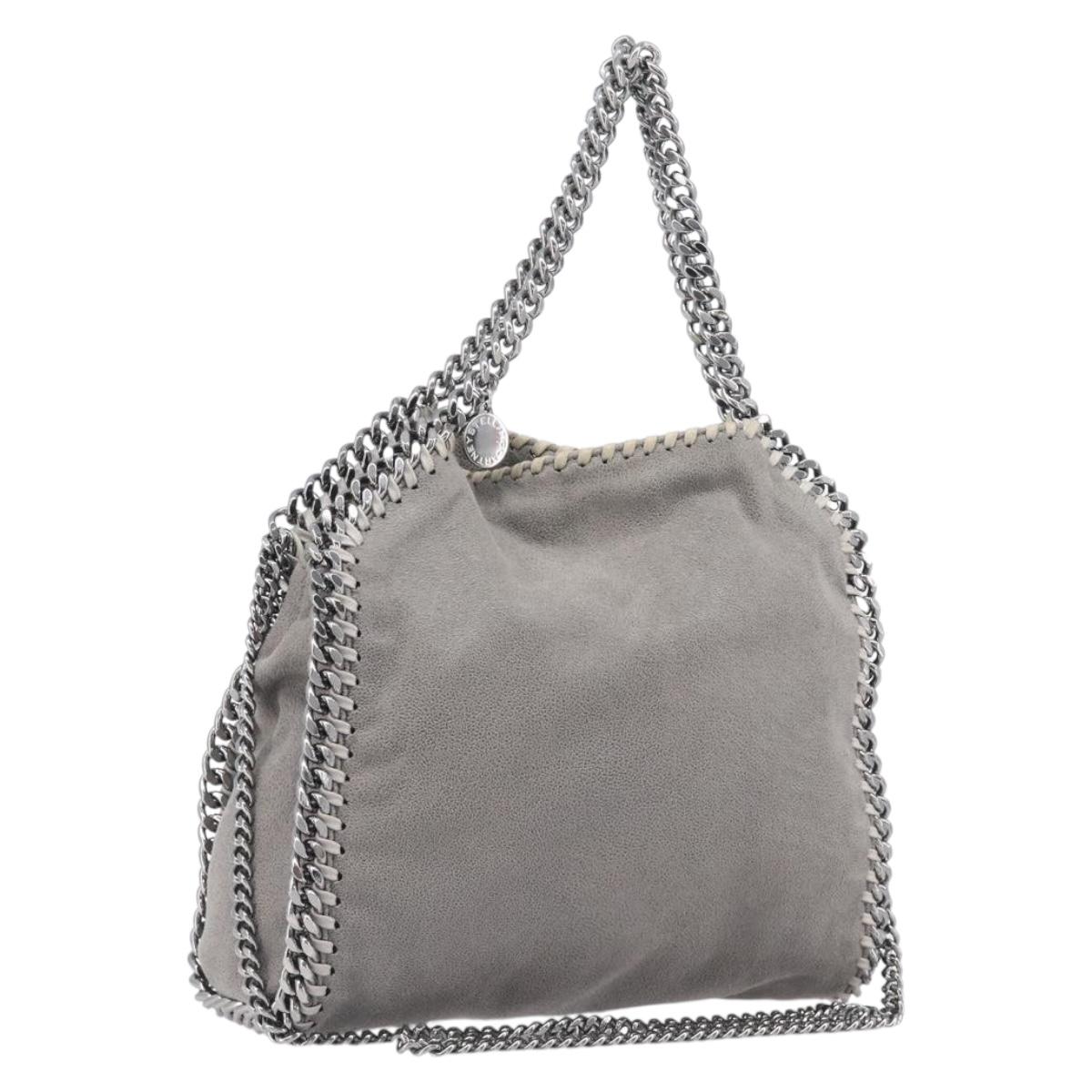 Stella McCartney Falabella Bag Polyester Gray Silver 371223 Auth 209444V