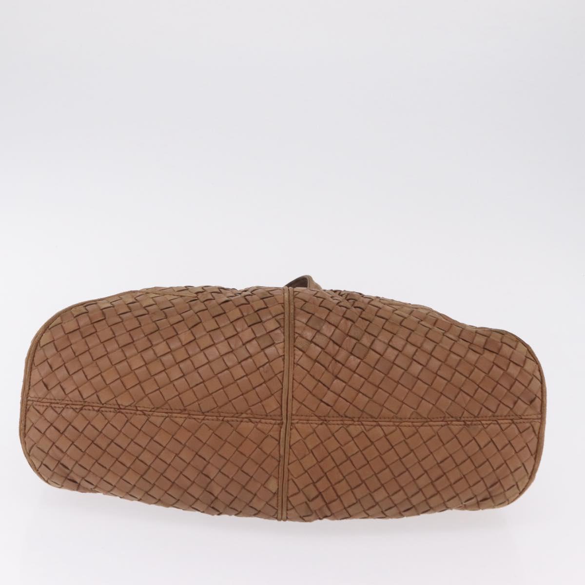 Bottega Veneta INTRECCIATO Shoulder Bag Leather Brown 145552 Auth 209447A