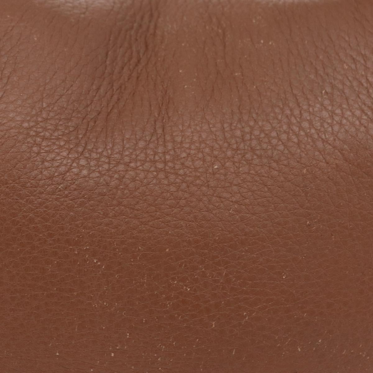 BOTTEGA VENETA Hand Bag Leather Brown Gold Auth 209448V
